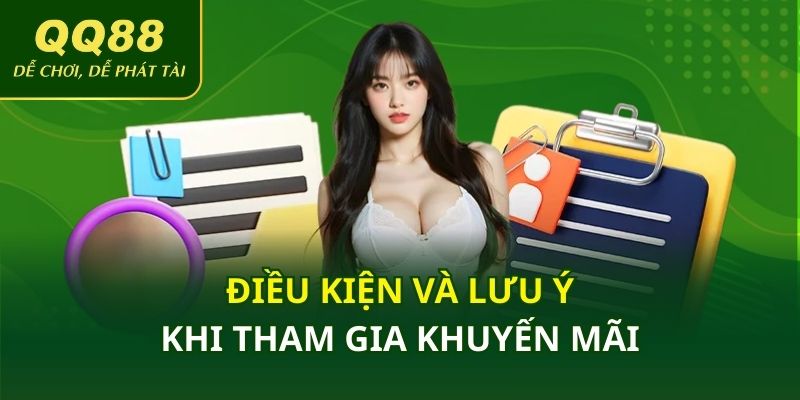 Điều kiện và lưu ý khi tham gia khuyến mãi